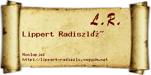 Lippert Radiszló névjegykártya
